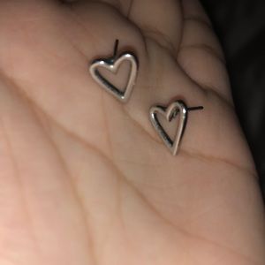 Silver Heart Earrings